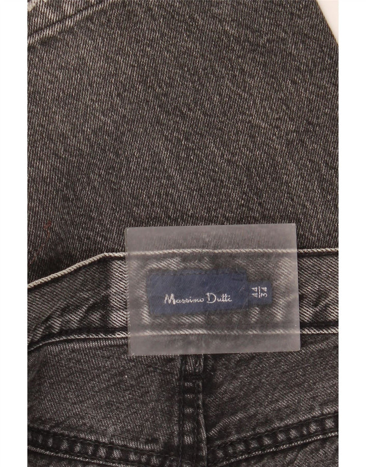 Massimo Dutti Vaqueros Rectos Hombre EU 44 Large W34 L30 Gris