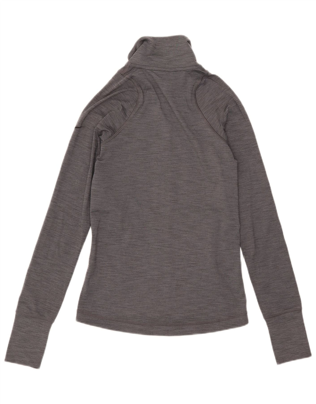 Nike Mujer Dri Fit Chándal Top Chaqueta Reino Unido 10 Pequeño Gris Moteado