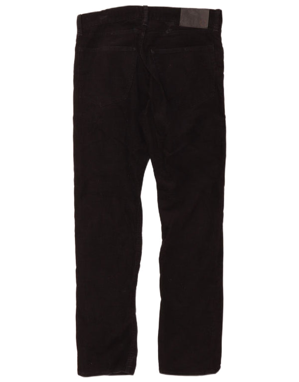 Marks & Spencer Pantalones de pana ajustados para hombre W32 L31 Algodón negro