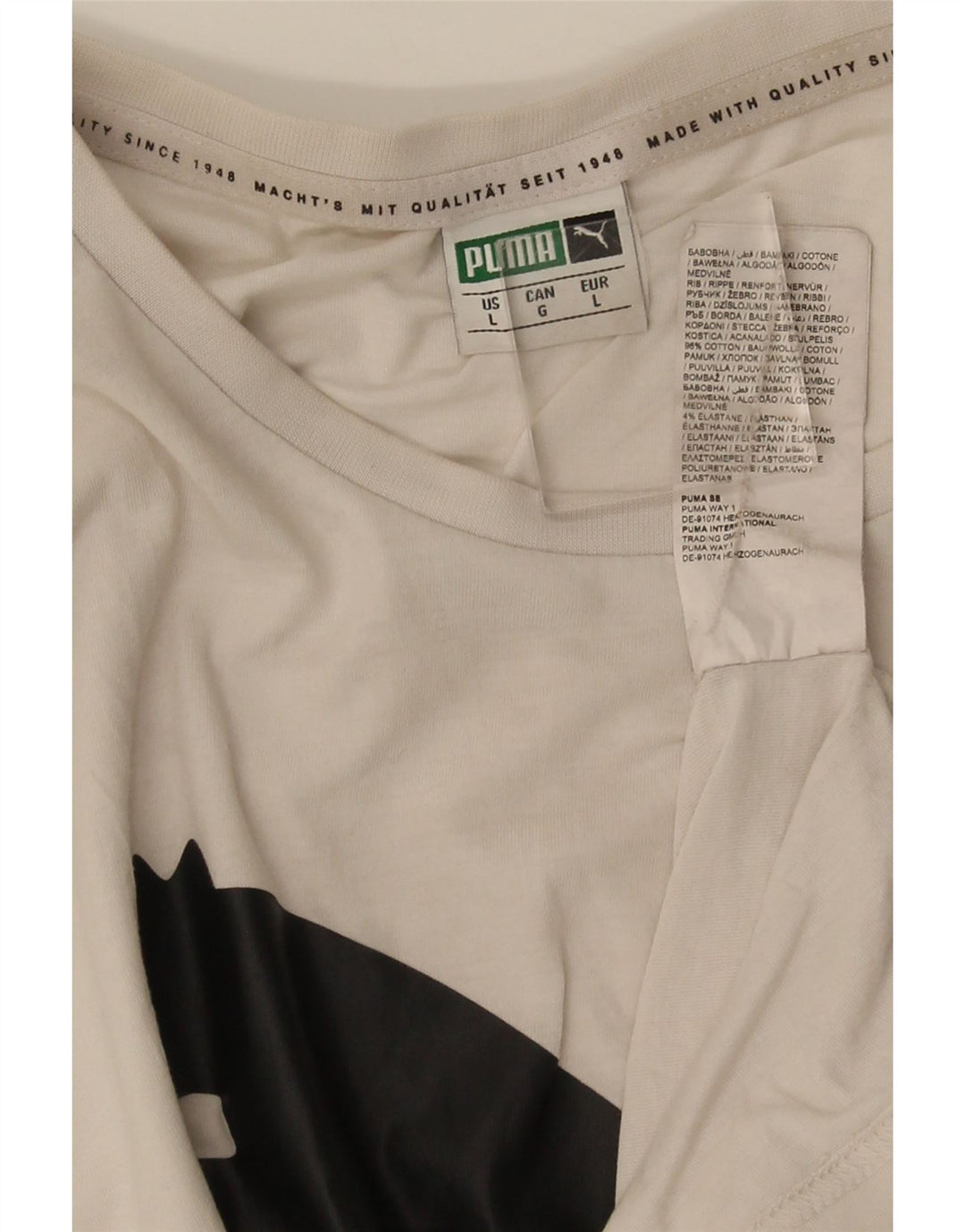 Puma - Camiseta gráfica para hombre, talla grande, algodón blanco