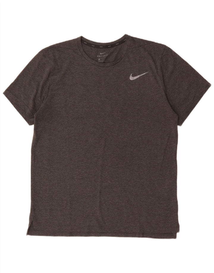 Camiseta Nike Dri Fit para hombre Top poliéster gris grande