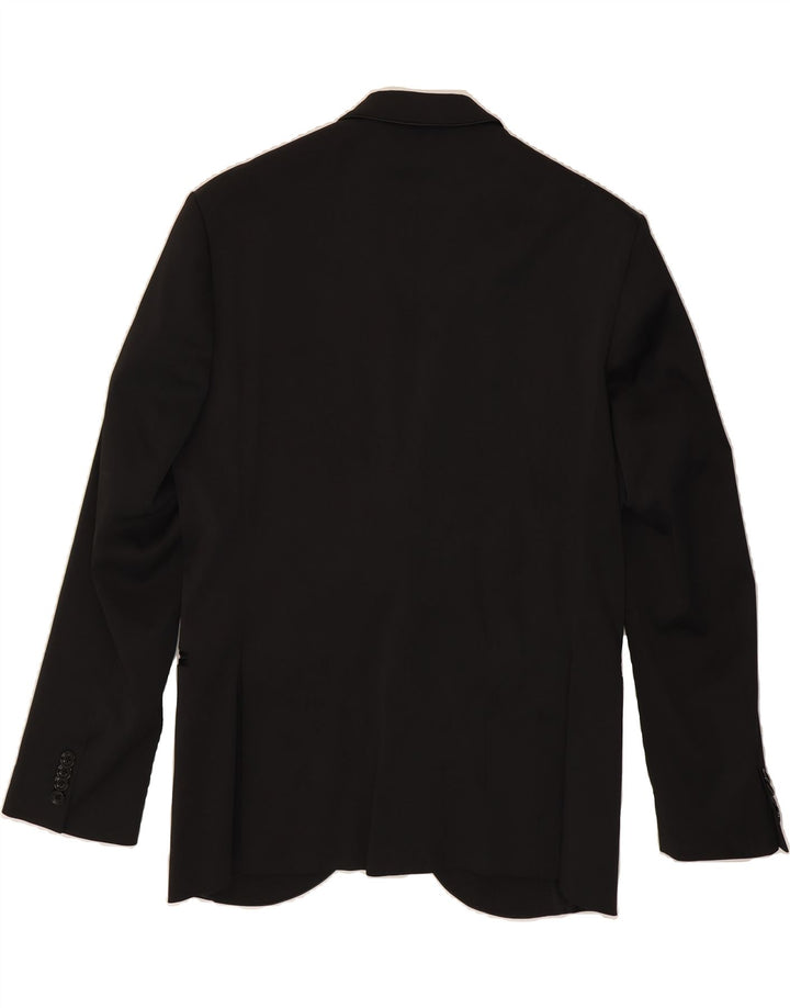 HAVANA & CO Chaqueta tipo blazer de 2 botones para hombre IT 48 Poliéster negro mediano