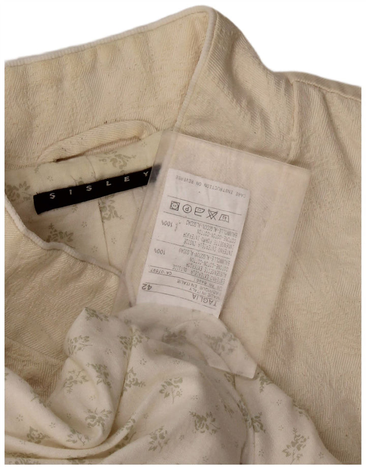Abrigo para mujer SISLEY IT 42 Algodón blanco roto medio