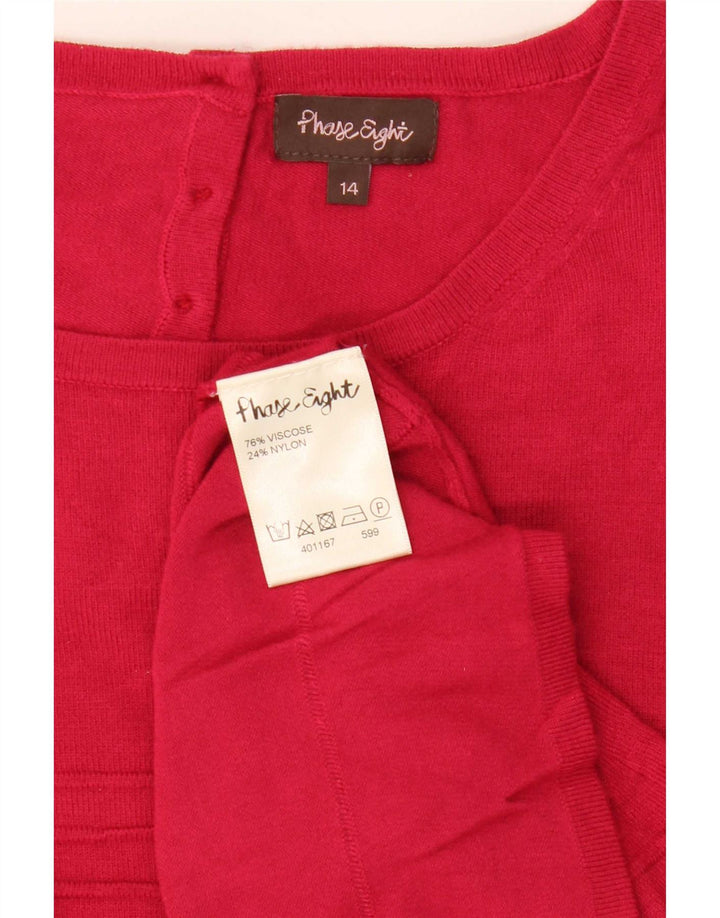 Phase Eight Suéter tipo jersey con cuello barco para mujer, talla 44, talla mediana, color rosa a rayas