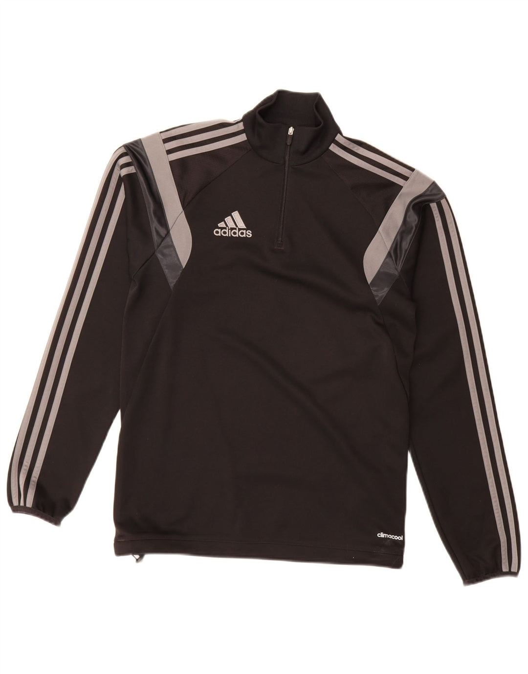 Adidas Mens Climacool Zip Neck Pullover Chándal Top XS Negro Colorblock