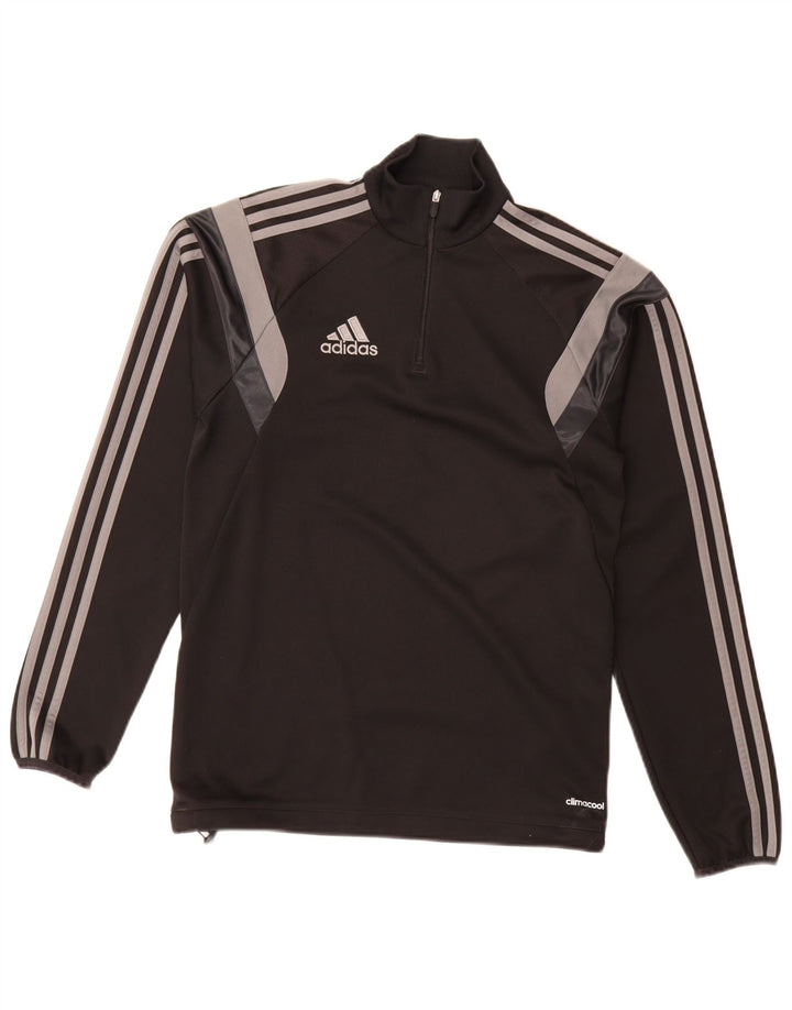 Adidas Mens Climacool Zip Neck Pullover Chándal Top XS Negro Colorblock