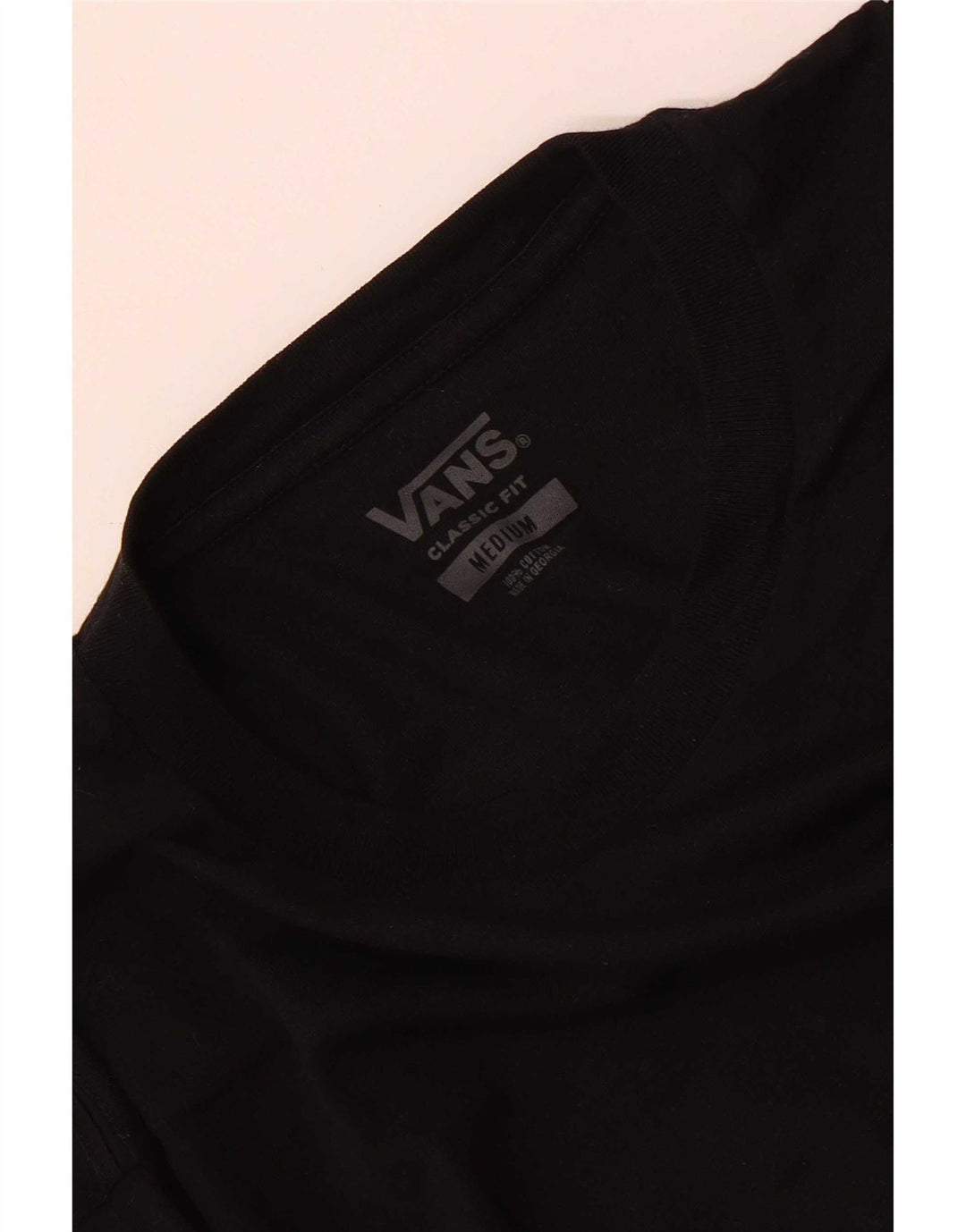 Camiseta Vans Classic Fit para hombre, talla mediana, algodón negro