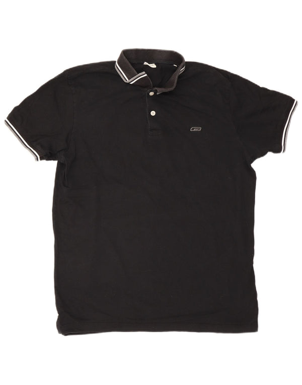 Jack & Jones Polo Hombre 2XL Algodón A Rayas Negro