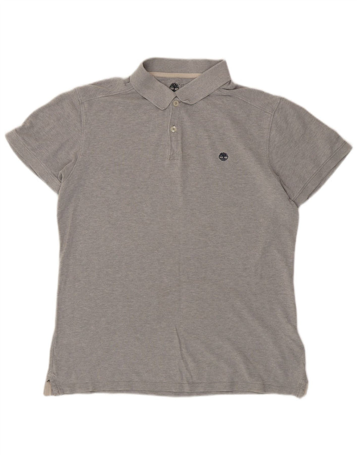 TIMBERLAND Polo Slim Fit para hombre de algodón gris medio