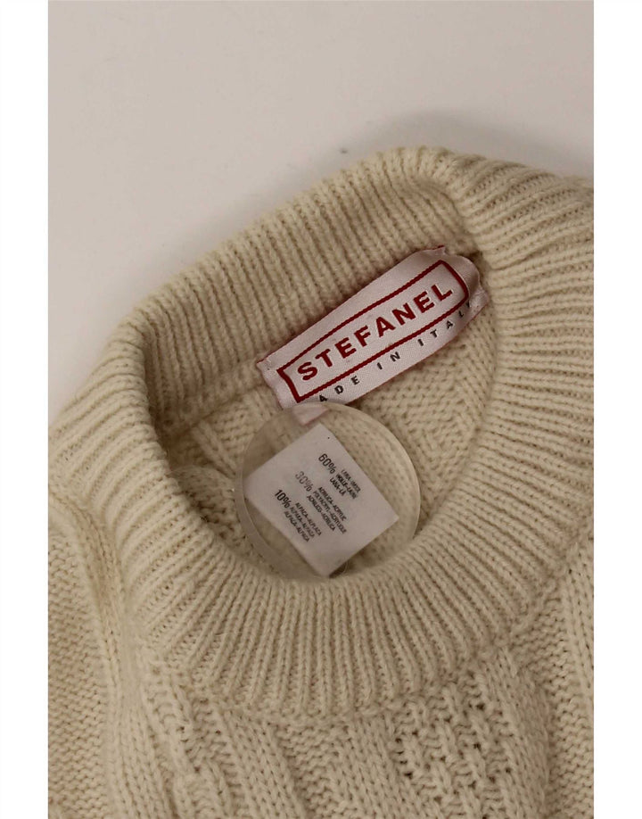 Stefanel Jersey De Cuello Redondo De Lana Beige Medio Hombre