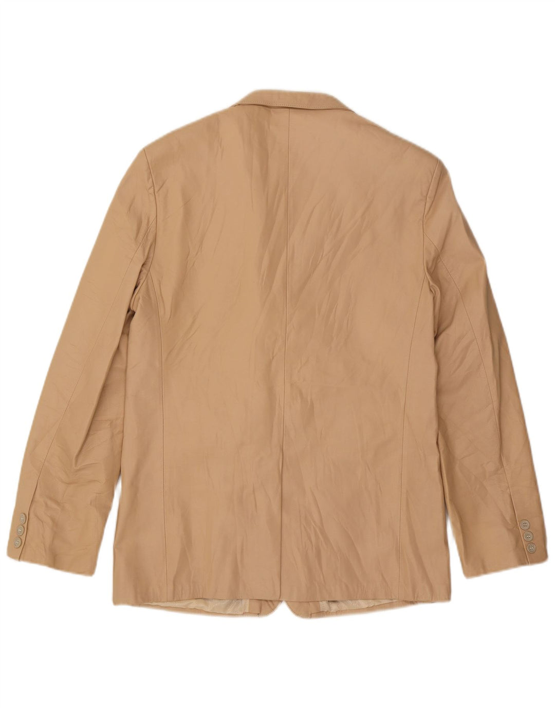 Vintage mujer 2 botones Blazer chaqueta Reino Unido 14 Medio Beige