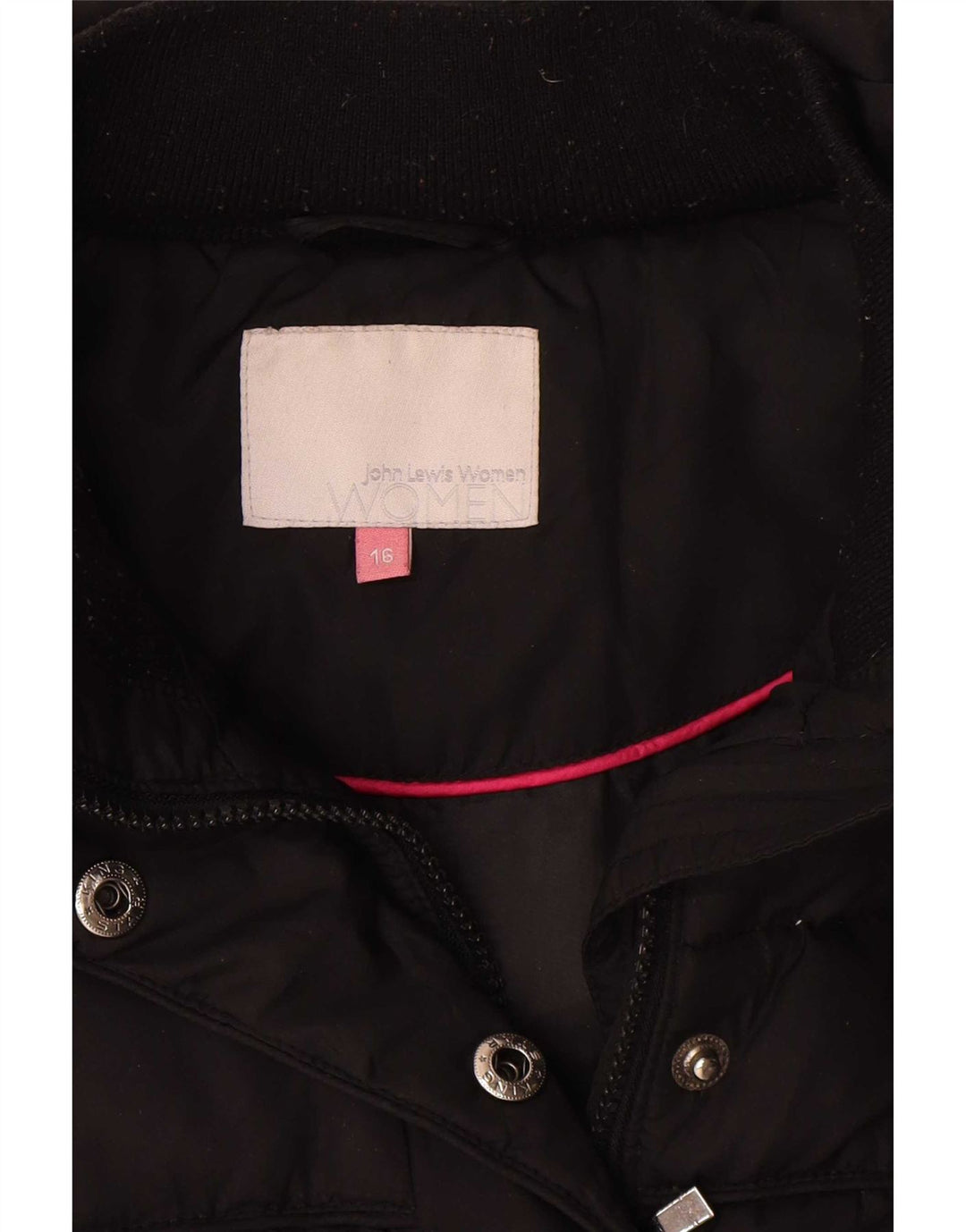John Lewis Chaleco acolchado para mujer UK 46 Grande Poliéster negro