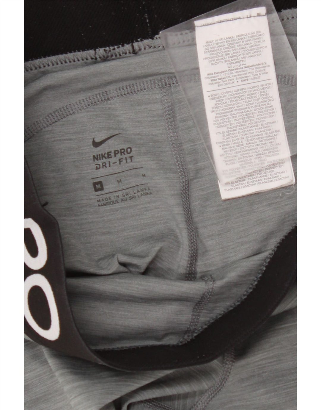 NIKE Leggings gráficos Dri Fit para mujer UK 40 Poliéster gris medio