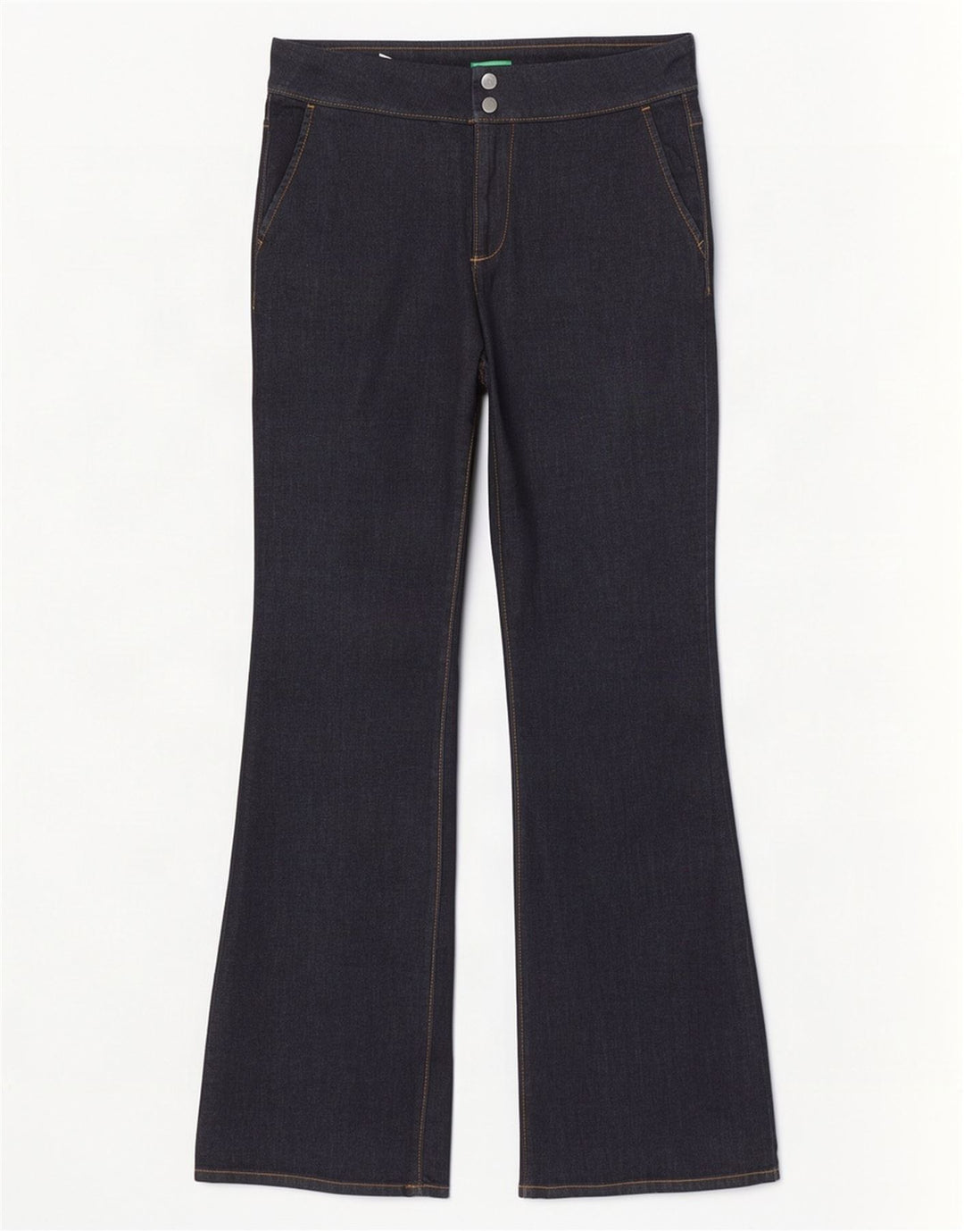 Benetton Vaqueros Bootcut Mujer UK 40 Medium W32 L34 Algodón Azul Marino