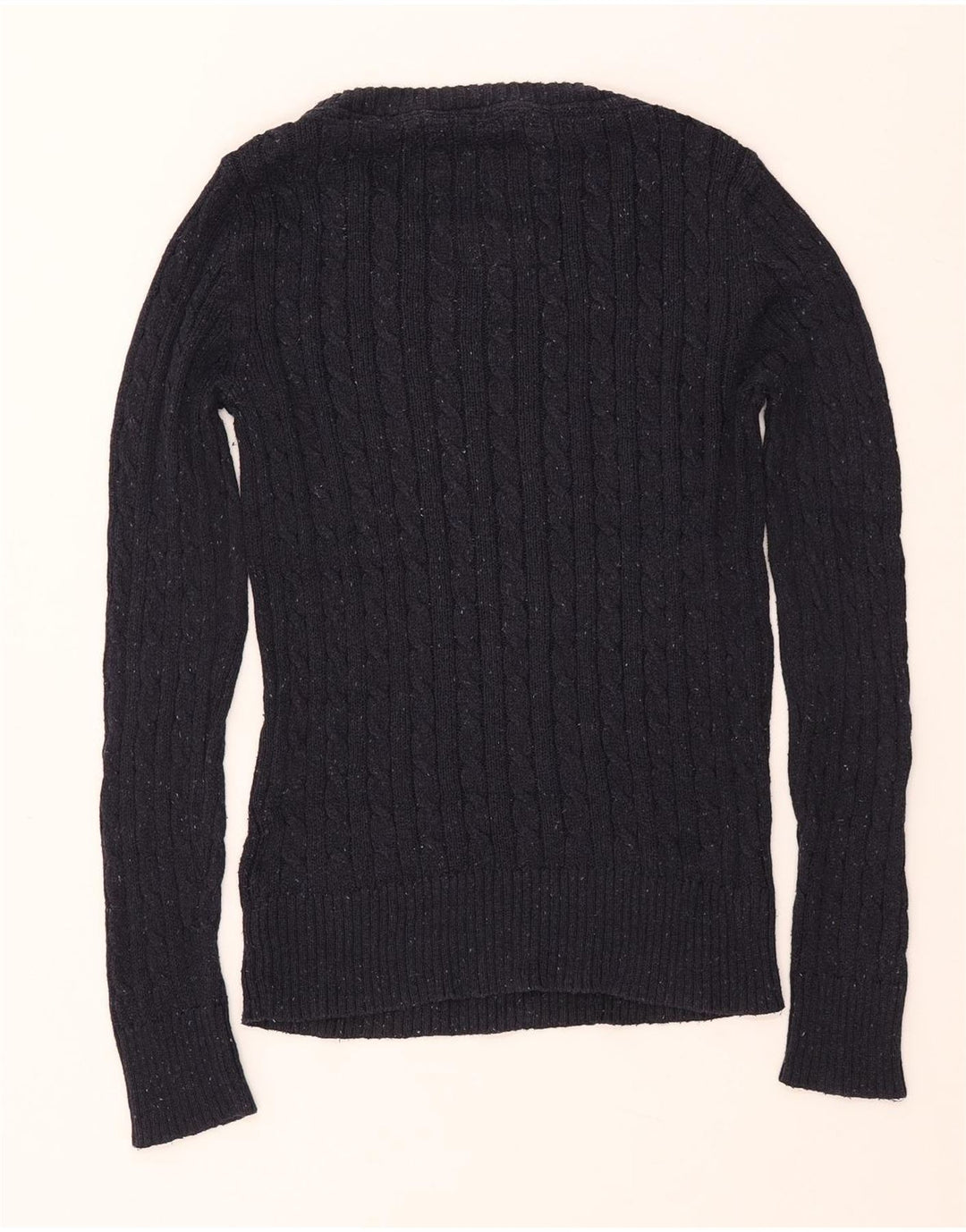 SUPERDRY Suéter tipo jersey con cuello barco para mujer UK 40 Algodón azul marino mediano