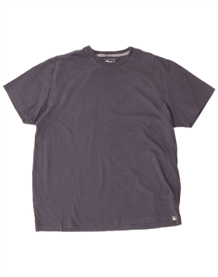 EDDIE BAUER Camiseta Hombre Top Grande Gris Algodón