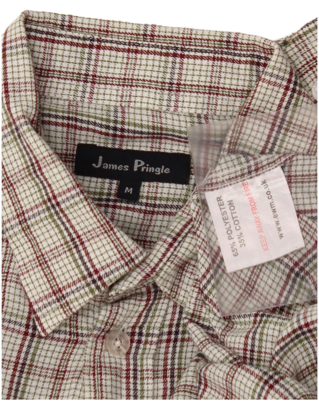 JAMES PRINGLE Camisa Hombre Mediana Cuadros Multicolor Poliéster