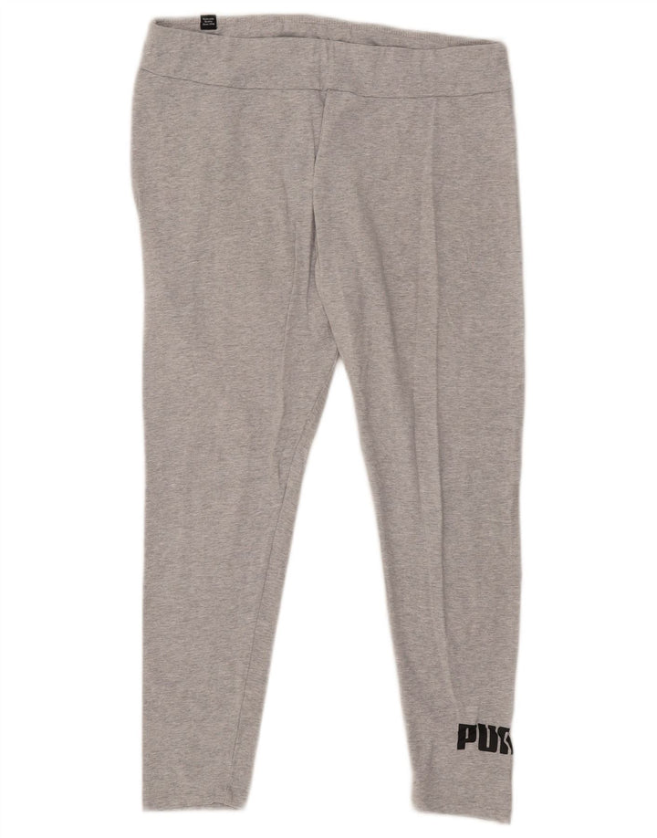 Puma - Leggings gráficos para mujer, talla 40, talla grande, color gris moteado