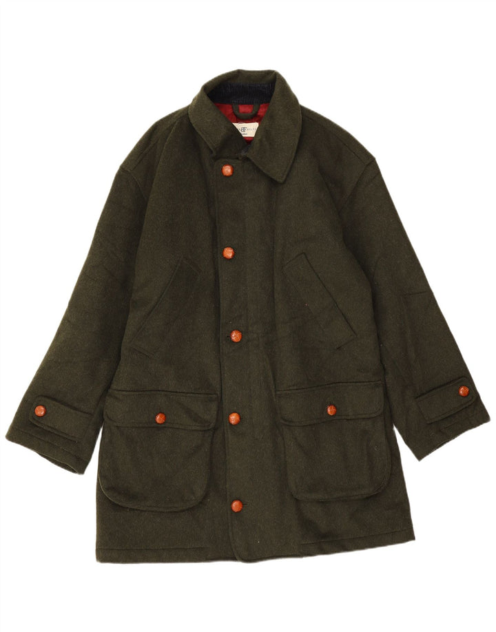 Belfe & Belfe Abrigo para hombre IT 50 Large Lana verde