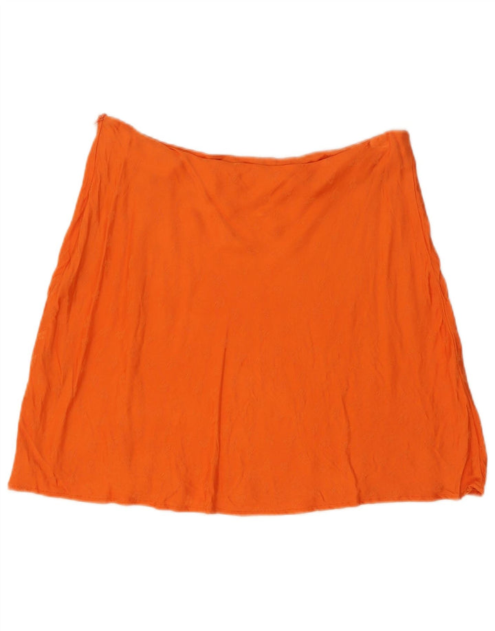 Zara Mujer Minifalda Grande W30 Viscosa Naranja