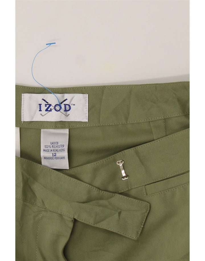 IZOD Womens Hiking Casual Shorts US 12 Large W30  Green Polyester Vintage Izod and Second-Hand Izod from Messina Hembry 