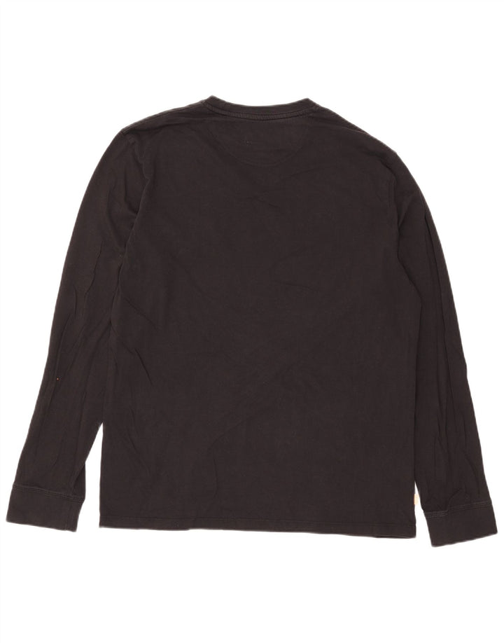 Timberland Hombre Slim Fit Top Manga Larga Grande Algodón Negro