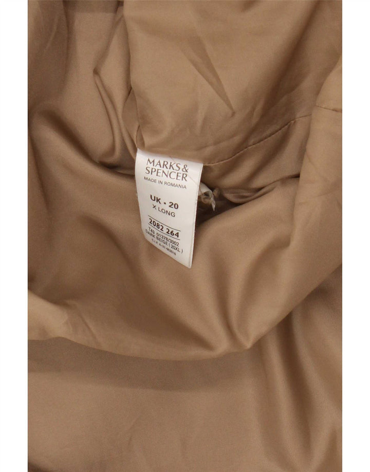 Marks & Spencer Abrigo largo para mujer UK 20 2XL Poliéster beige