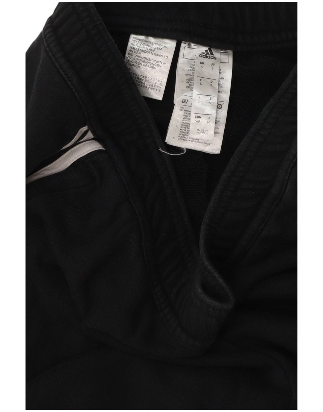 Adidas - Pantalón de chándal para hombre, talla pequeña, algodón negro