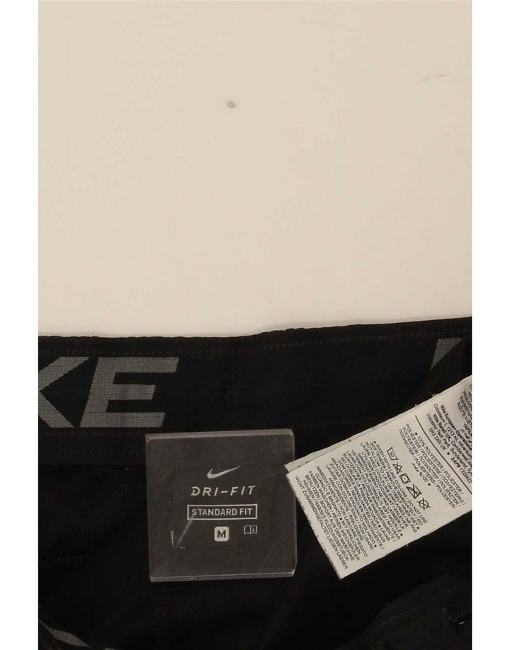 Pantalones cortos deportivos Nike Dri Fit Standard para hombre, poliéster color block, color negro mediano