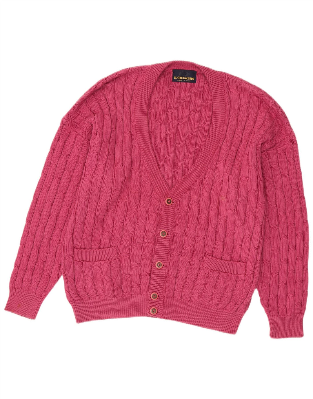 Il Granchio - Cárdigan para hombre, talla grande, color rosa
