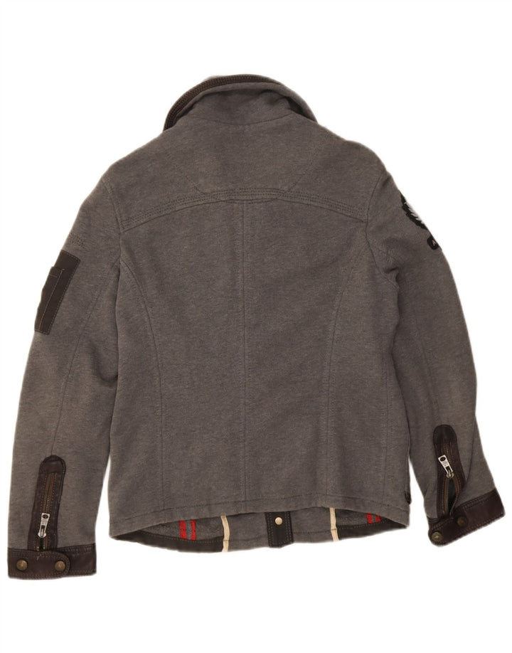 Aeronautica Militare Chaqueta utilitaria para mujer IT 44 Gris medio Colorblock