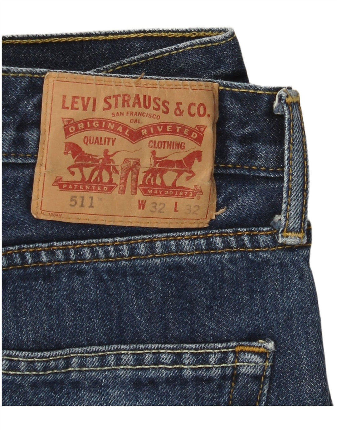 LEVI'S Jeans ajustados desgastados 511 para hombre W32 L29 Algodón azul