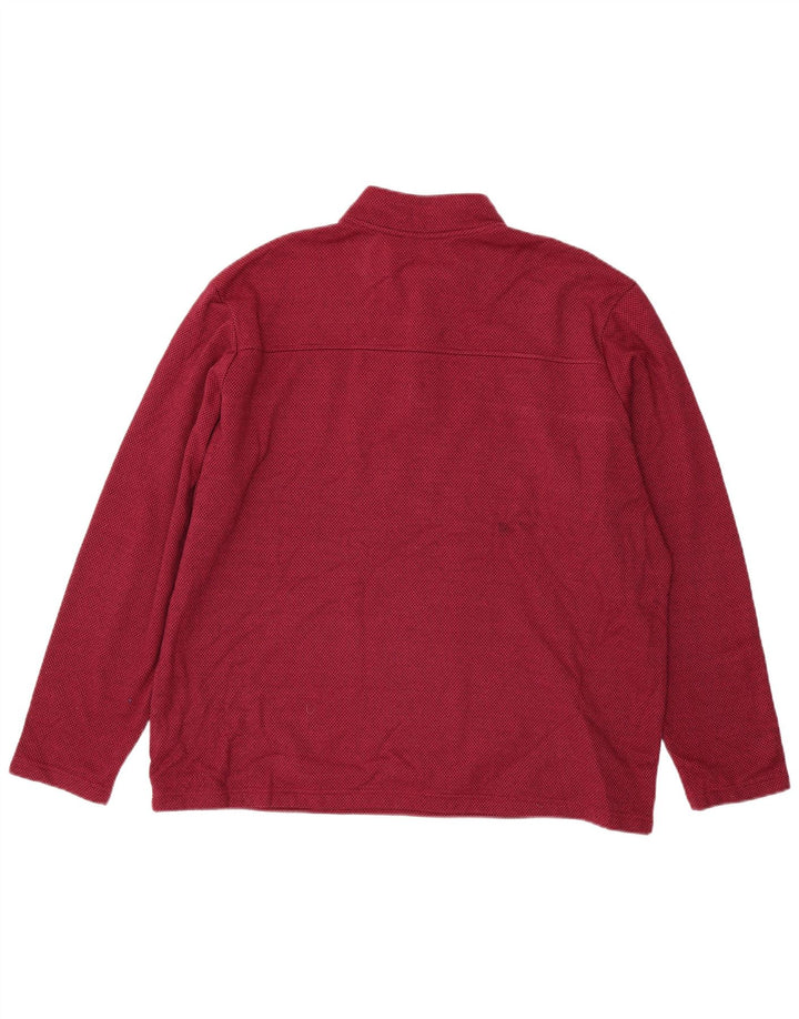 Adidas Hombre Zip Neck Sudadera Jumper XL Rojo Poliéster