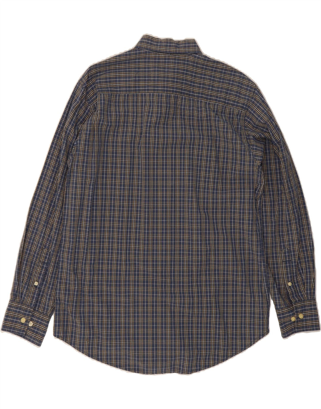TIMBERLAND Mens Shirt Medium Navy Blue Check Cotton Vintage Timberland and Second-Hand Timberland from Messina Hembry 
