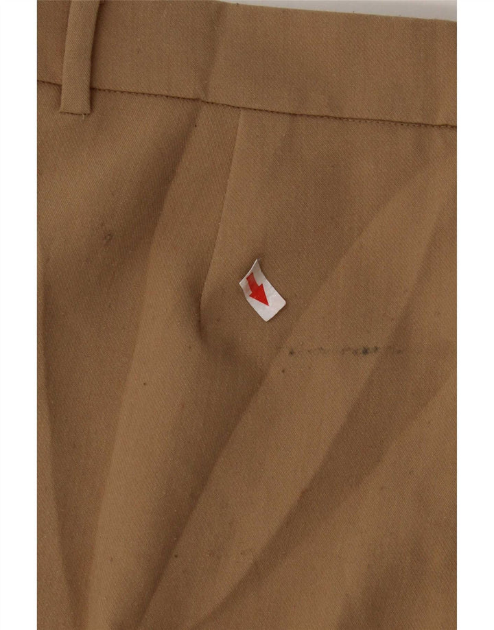 Zara Mujer Pantalón Traje Pegged Mediano W28 L31 Poliéster Beige