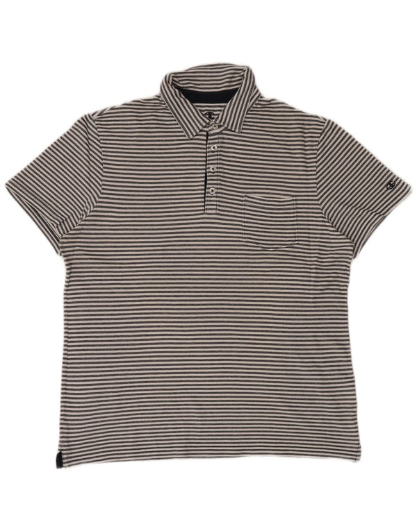 Champion Polo para mujer UK 40 XL Algodón a rayas gris