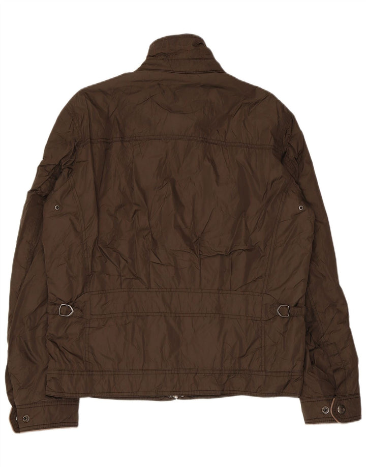 MASSIMO DUTTI Chaqueta utilitaria para hombre UK 40 Large Khaki Nylon