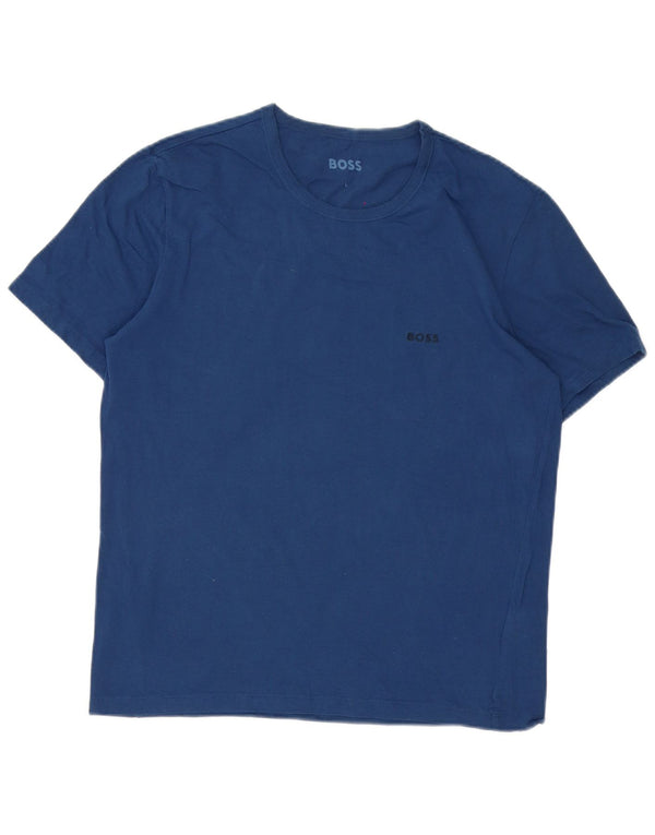 Hugo Boss Camiseta para mujer Top UK 46 Grande Algodón azul
