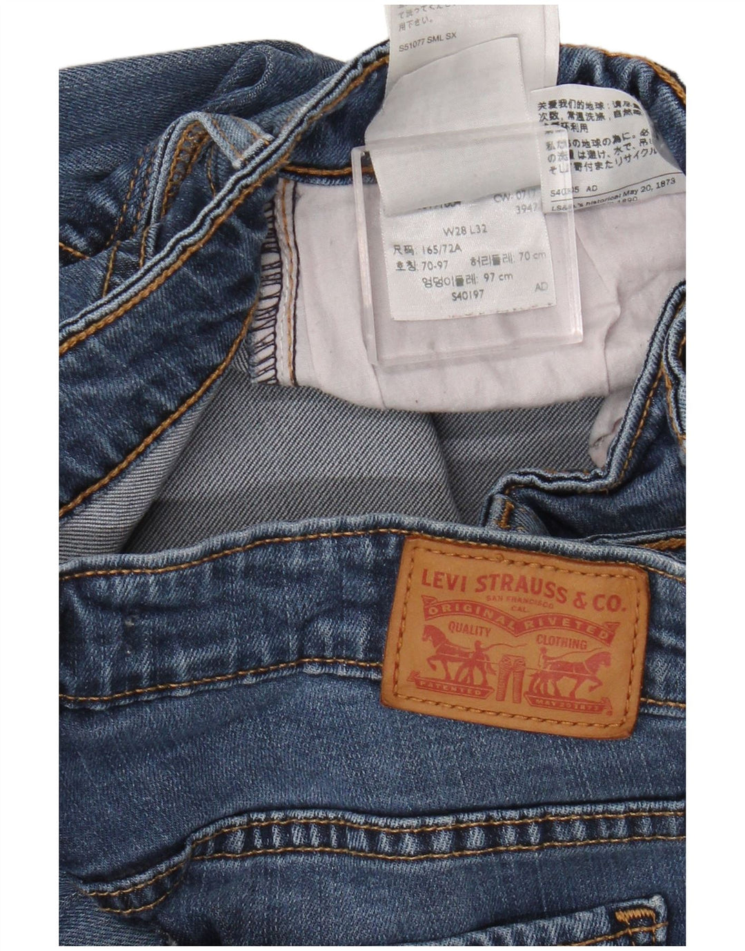 Vaqueros Levi's Mujer 714 Rectos W28 L26 Lyocell Azul