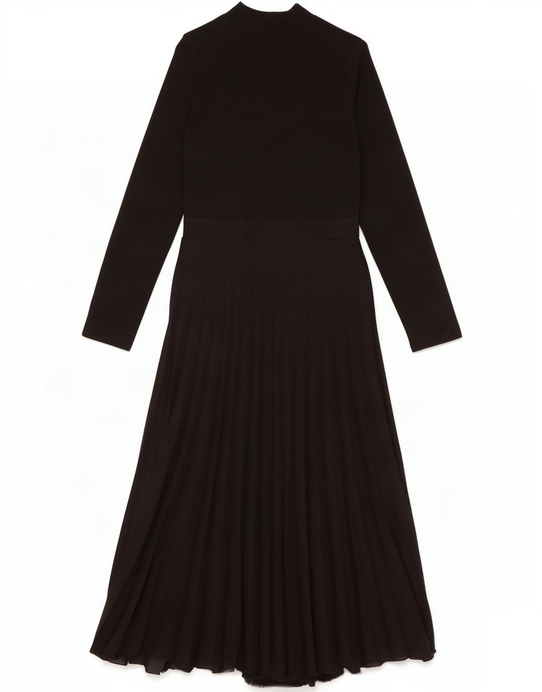 Zara Vestido largo de manga larga para mujer UK 44 Large Elastano negro