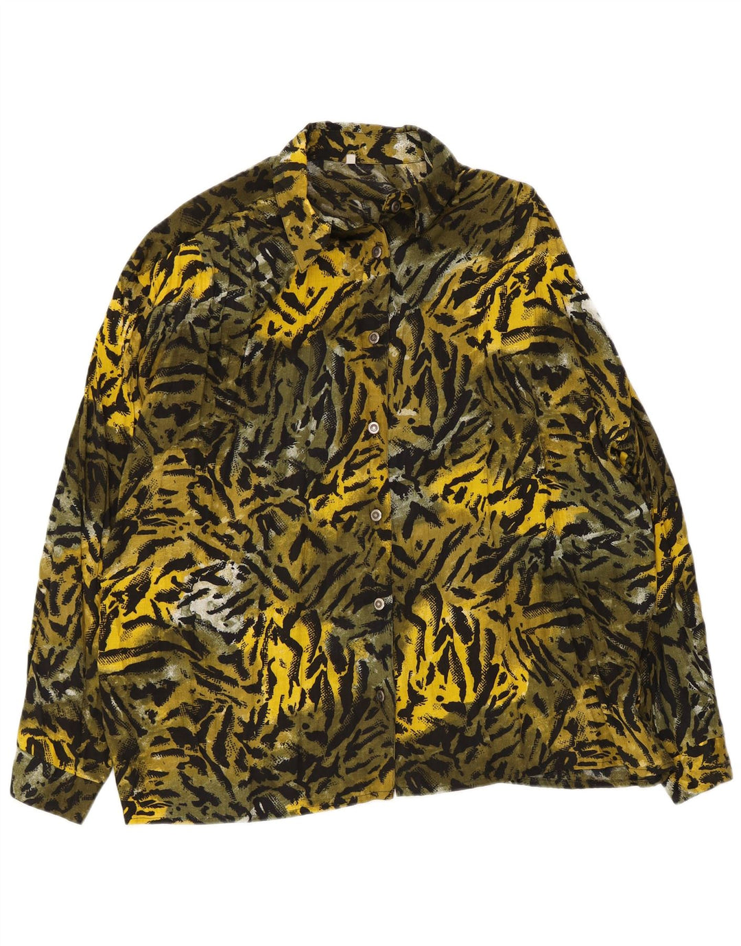 Camisa vintage para mujer EU 42 Viscosa con estampado animal multicolor grande