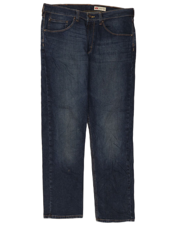Wrangler Vaqueros cónicos regulares para hombre W34 L30 Algodón azul marino