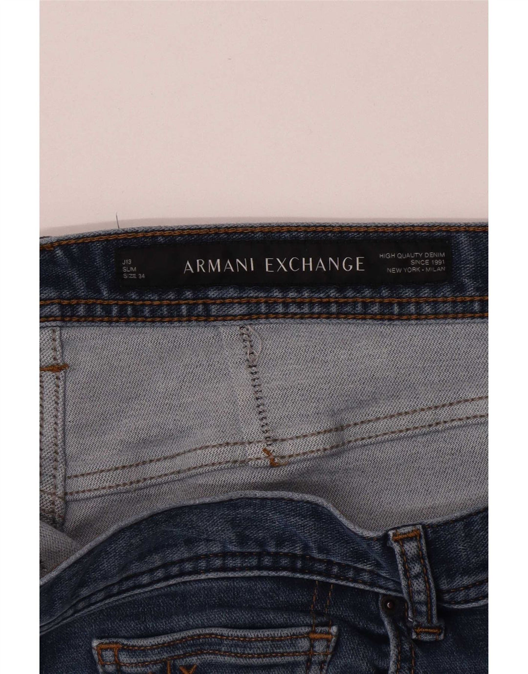 Armani Exchange Vaqueros ajustados para hombre W34 L32 Azul