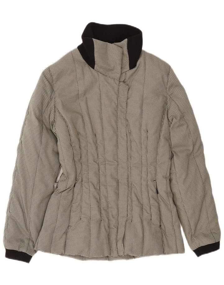 Chaqueta Acolchada Mujer Carhartt IT 42 Poliamida Pata De Gallo Gris Medio