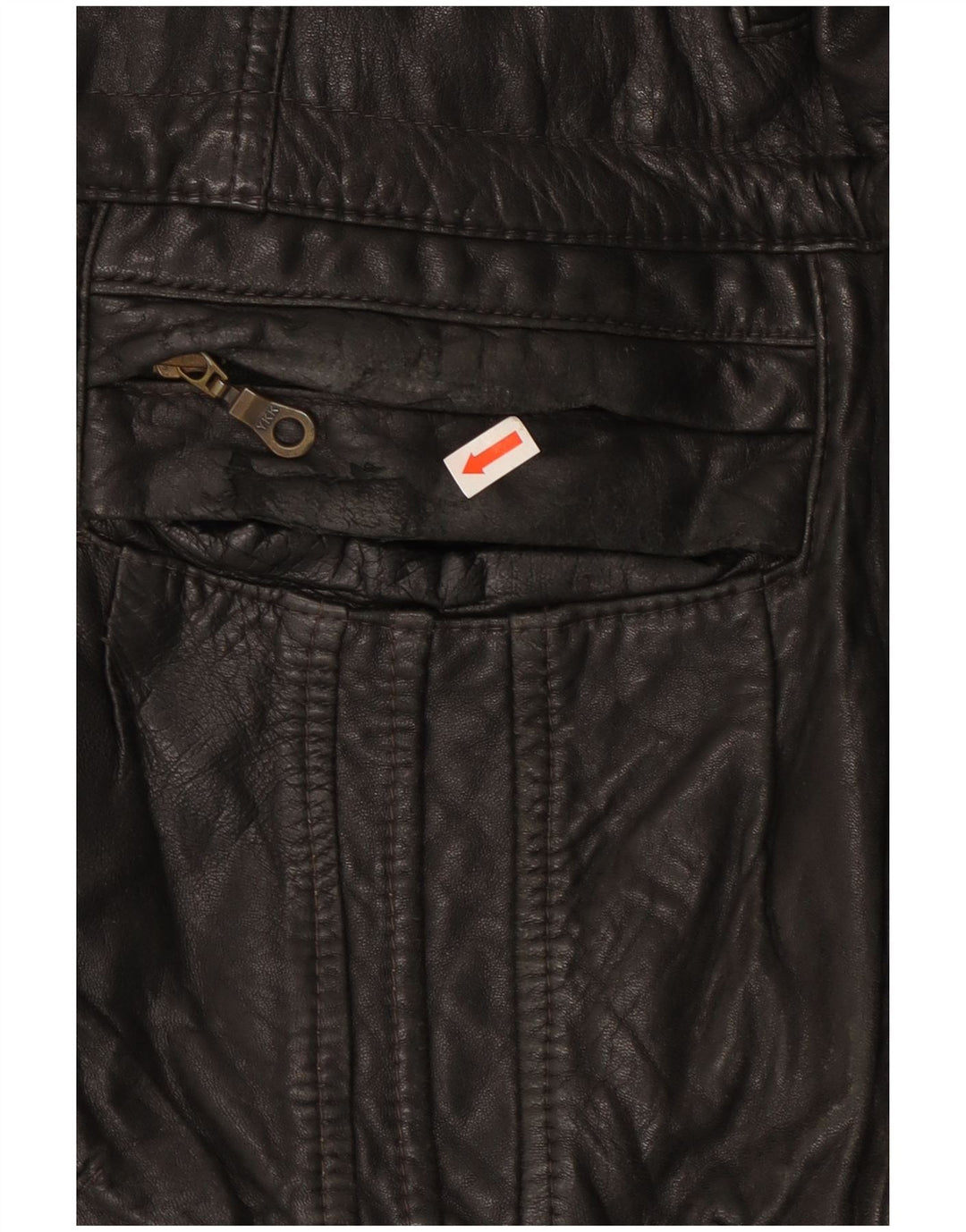Vintage chaqueta de cuero para hombre Reino Unido 44 2XL cuero negro