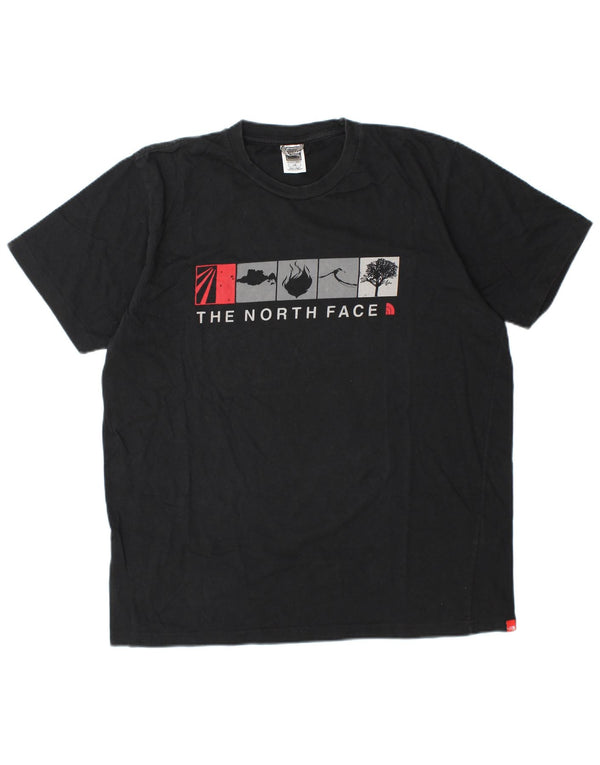 The North Face Camiseta gráfica para hombre Top grande de algodón negro