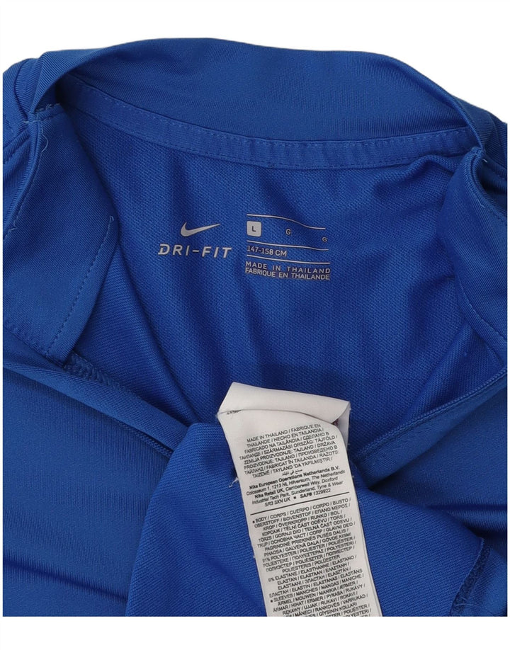 Nike Boys Dri Fit Jersey Chándal Top 12-13 años Grande Azul Geométrico
