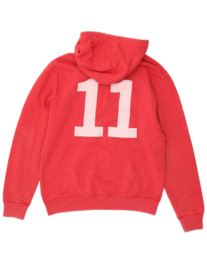 Jack Wills Hombre Sudadera Con Capucha Gráfica Jersey De Algodón Rosa Medio