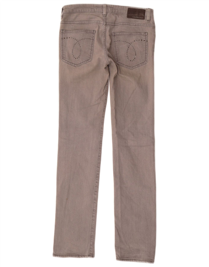 Vaqueros rectos para mujer CALVIN KLEIN W28 L33 Algodón gris