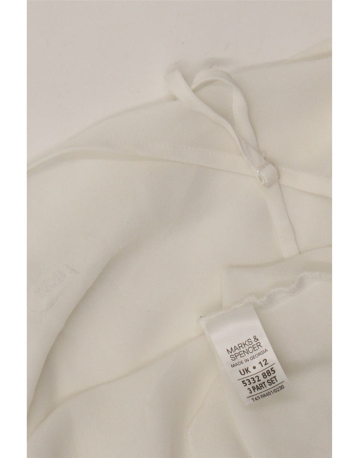 Marks & Spencer Top Cami transparente para mujer UK 40 Poliéster blanco mediano